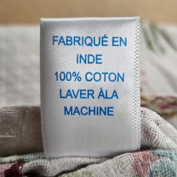 April Cornell Floral Tote Bag Shopping Gardening Sack Market White With Flowers - Picture 4 of 9